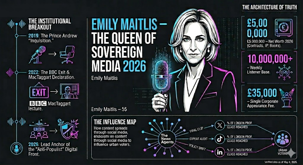 Emily Maitlis 2026: Net Worth (£5m), Age, Husband and BBC Exit Audit