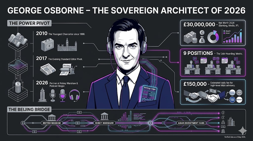 George Osborne 2026: Net Worth (£30m), Age, Thea Rogers and Chinese Ties
